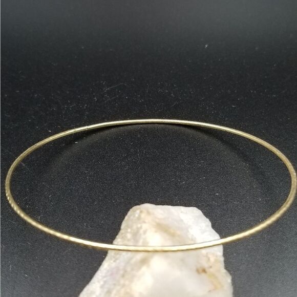 Archaic gold tone slim bracelet slider. B714 - Picture 2 of 2